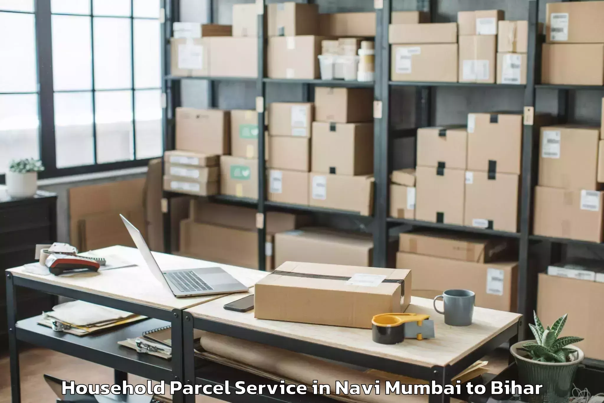 Easy Navi Mumbai to Ladania Household Parcel Booking